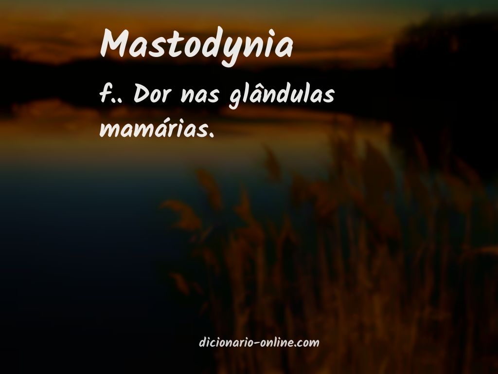 Significado de mastodynia