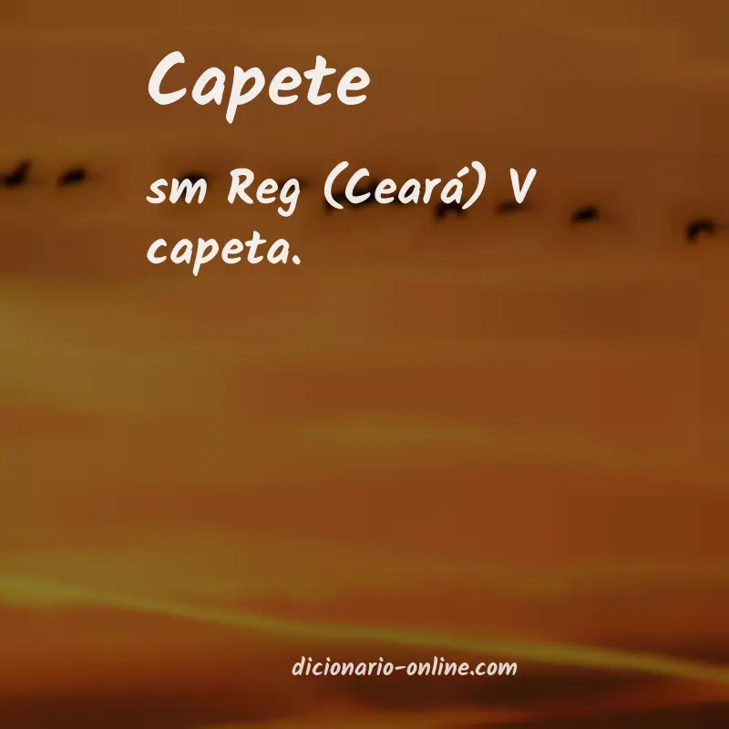 Significado de capete
