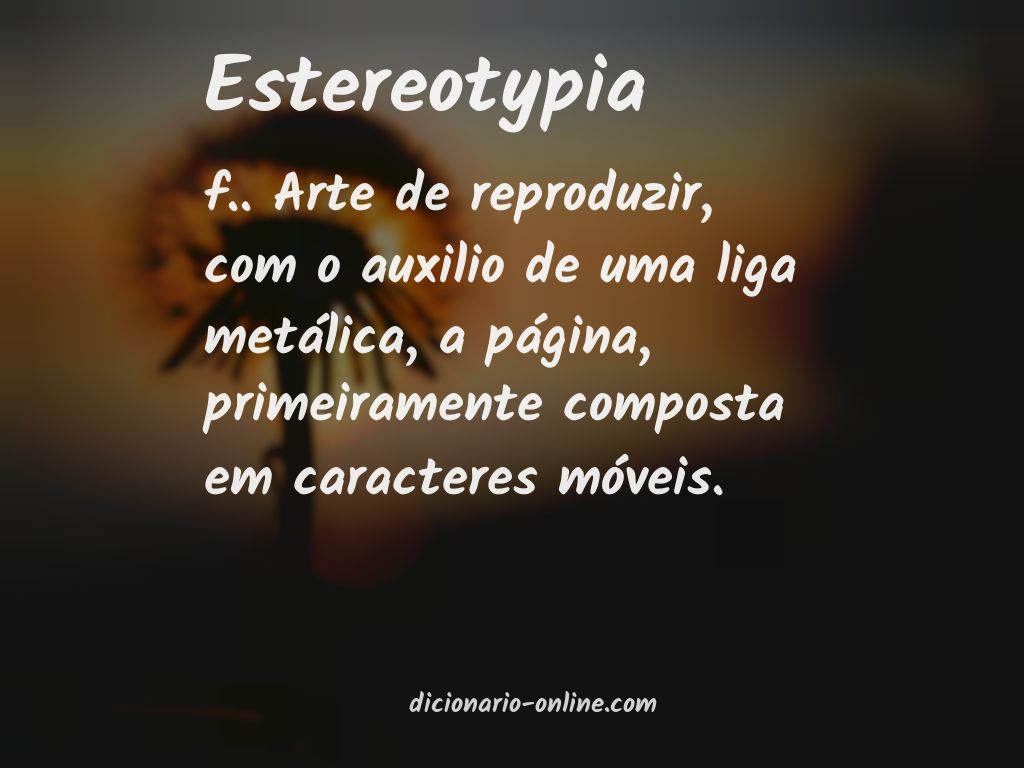 Significado de estereotypia