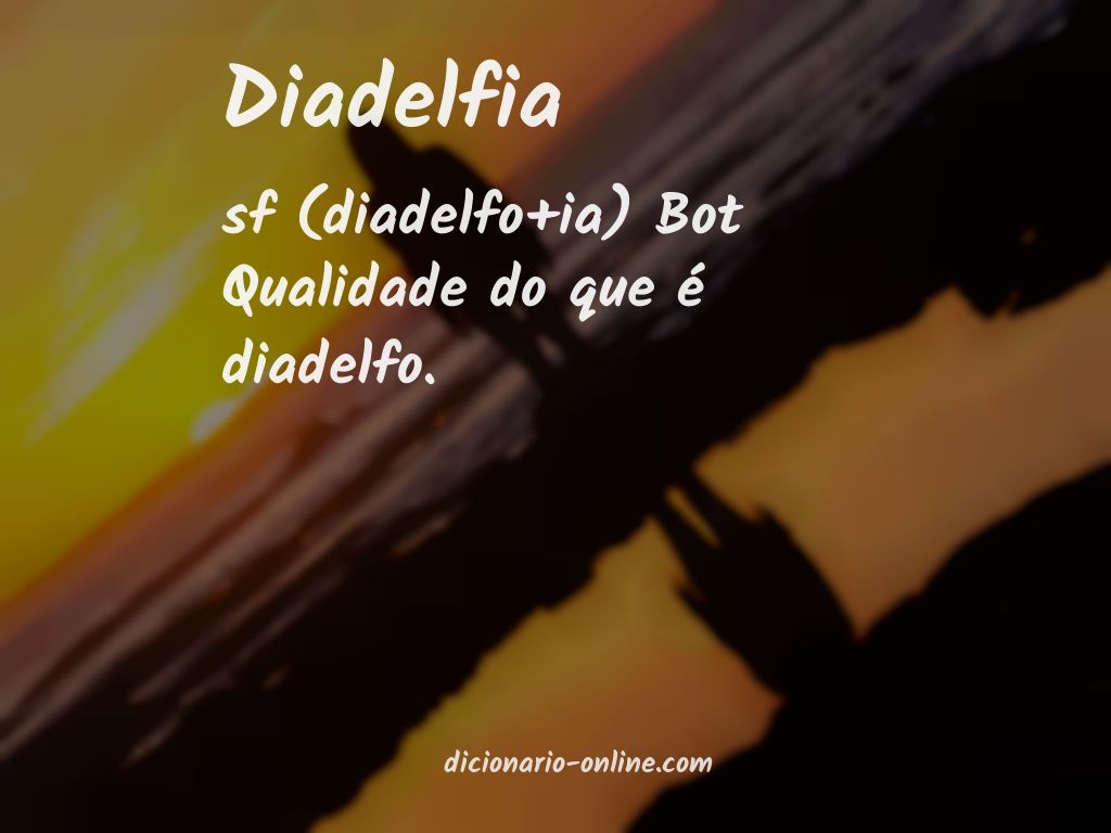 Significado de diadelfia