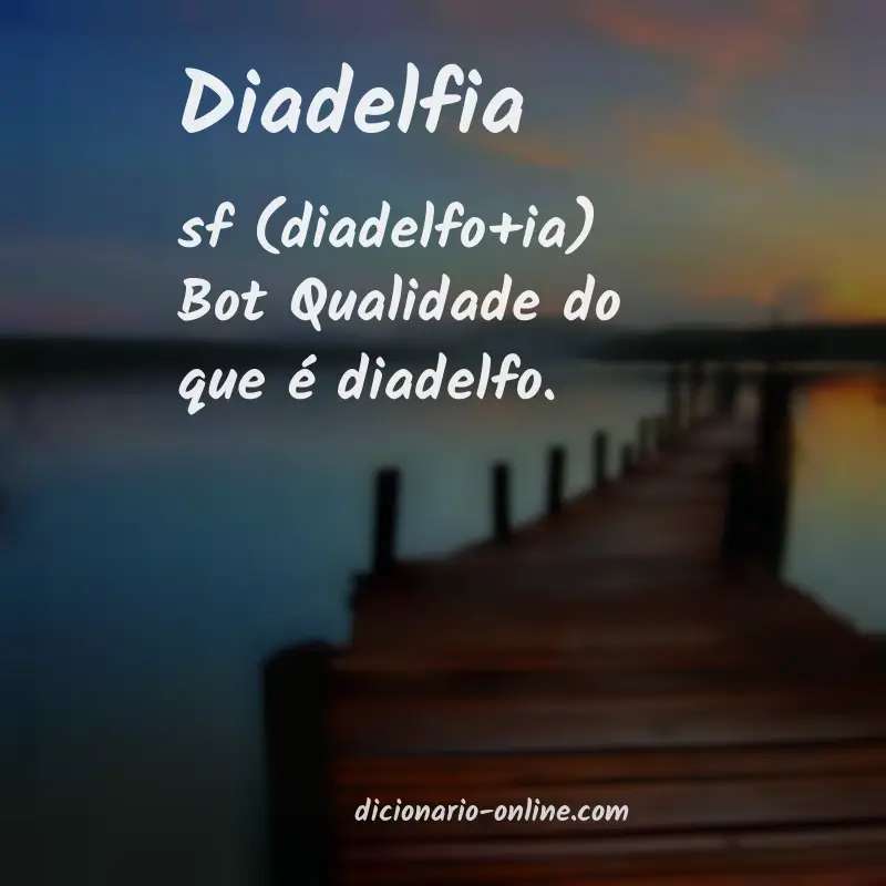 Significado de diadelfia