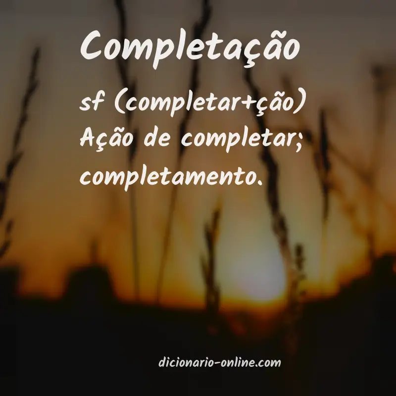 Significado de completação