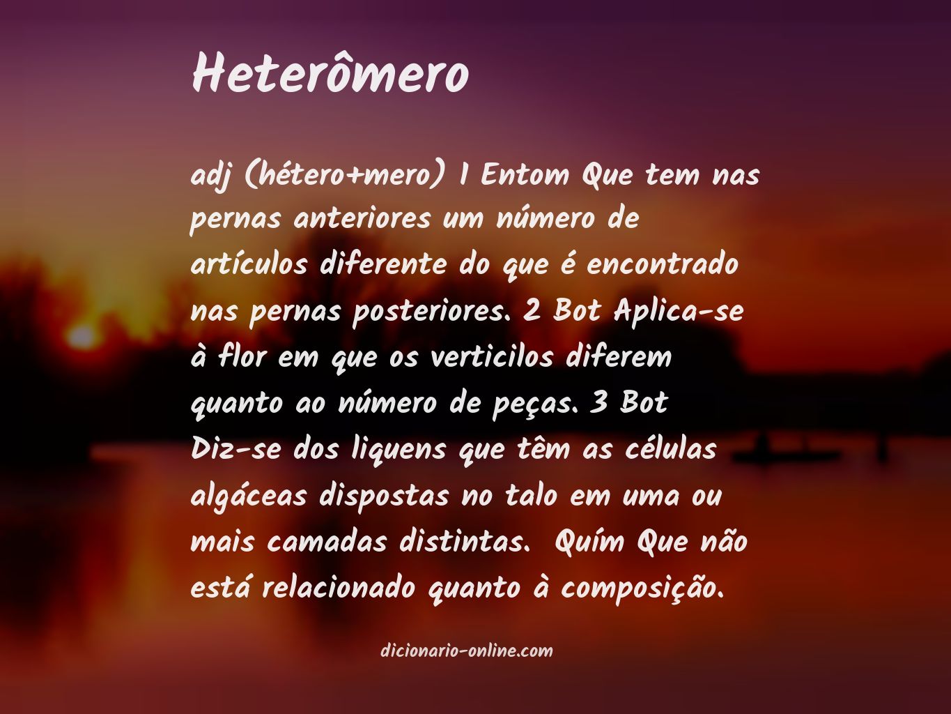 Significado de heterômero