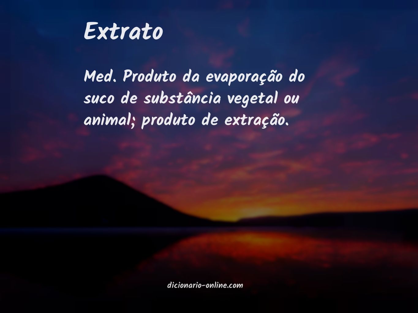 Significado de extrato