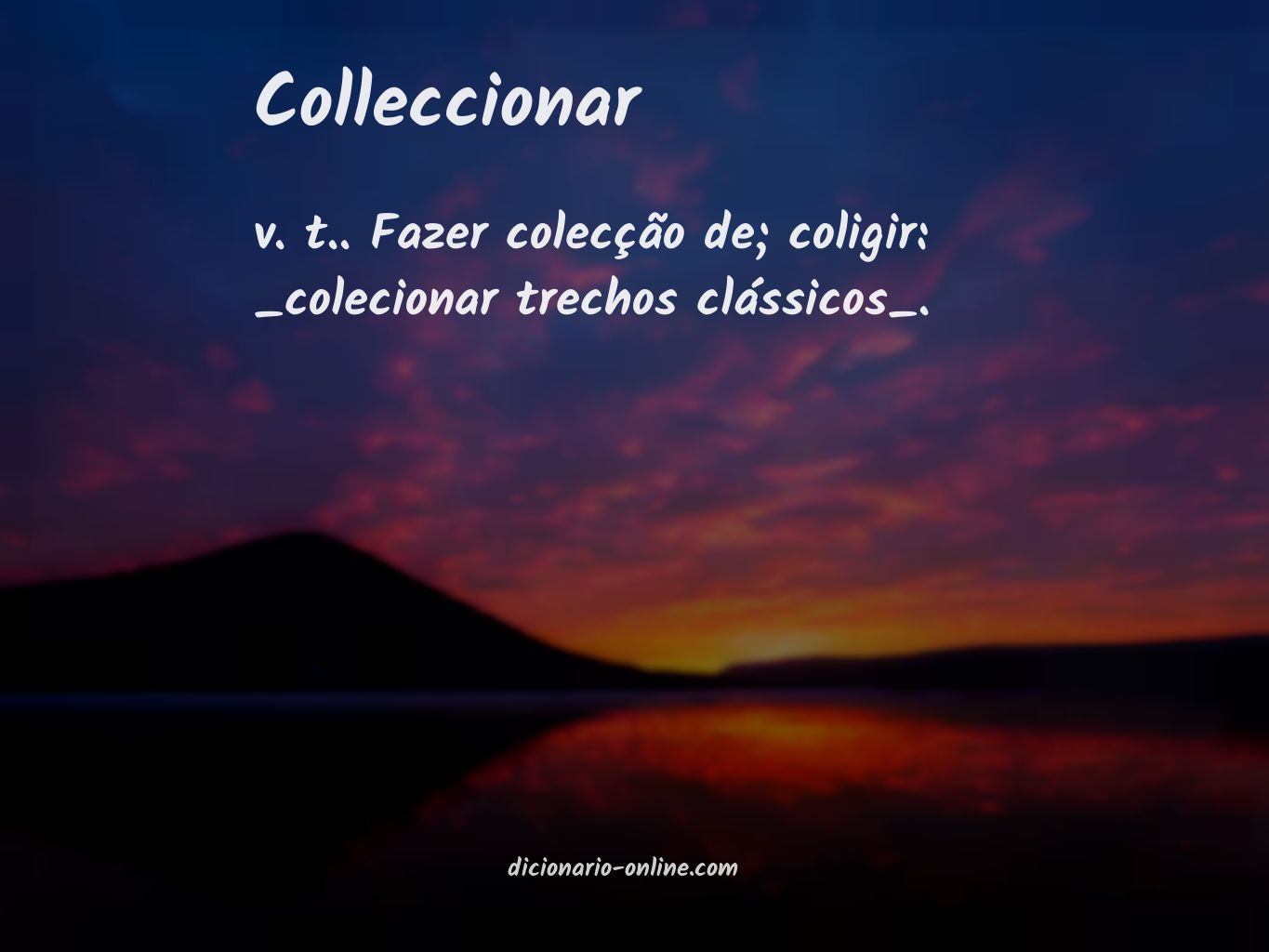 Significado de colleccionar