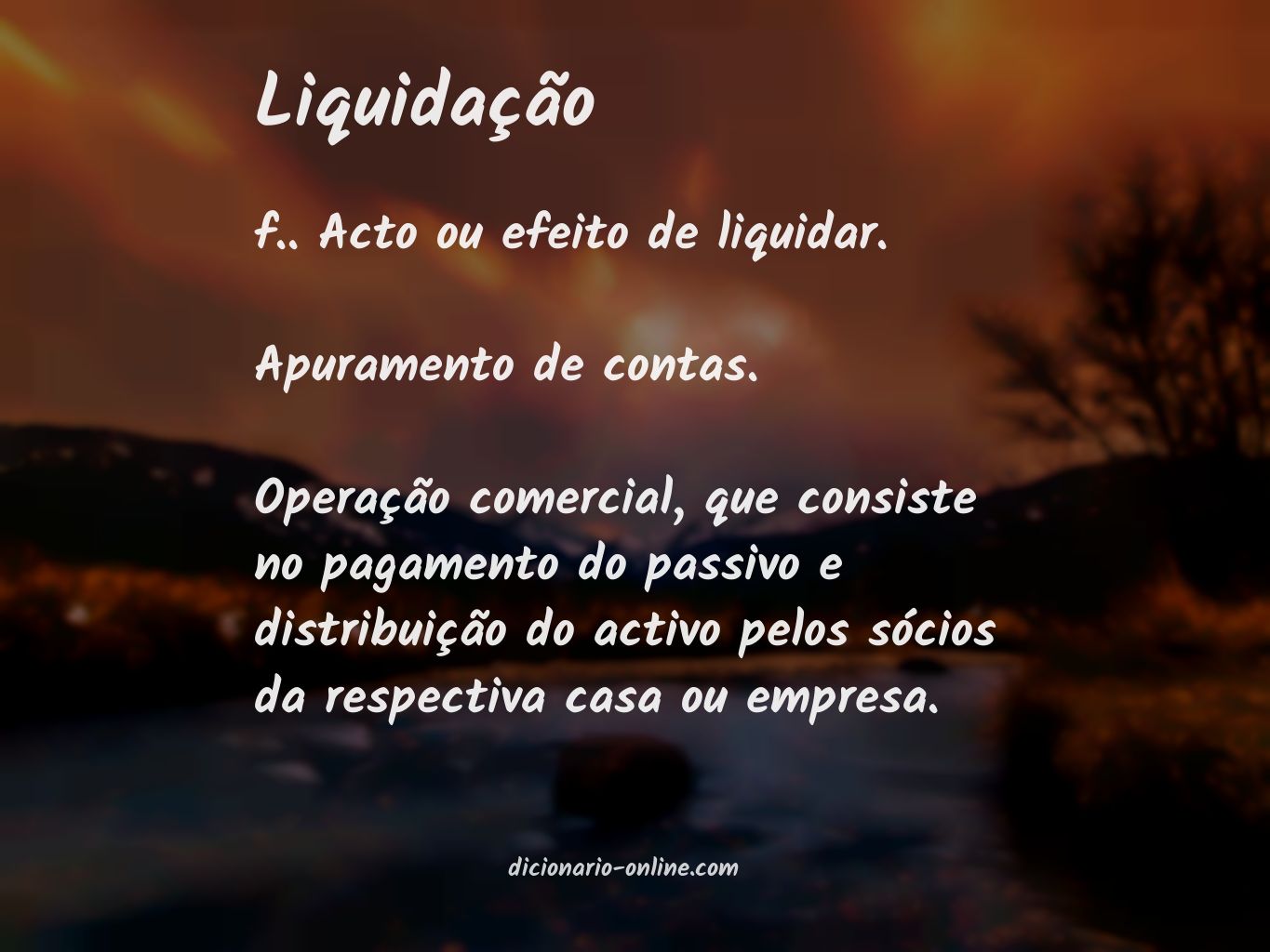 Significado de liquidação