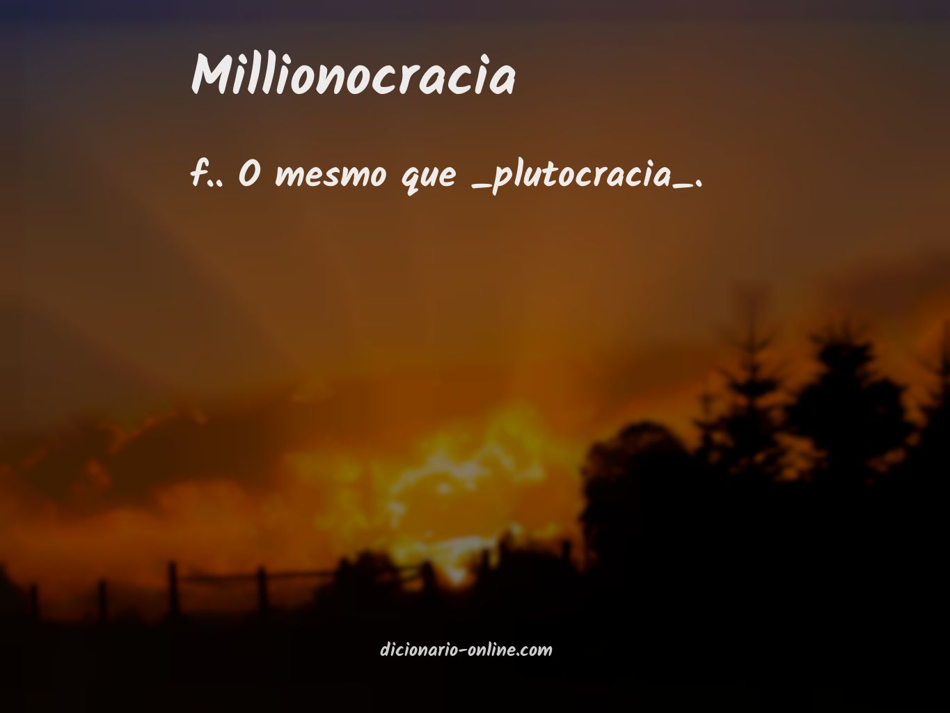 Significado de millionocracia