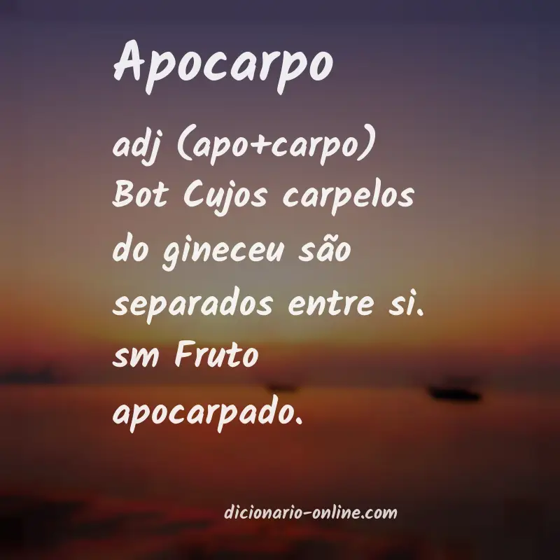 Significado de apocarpo