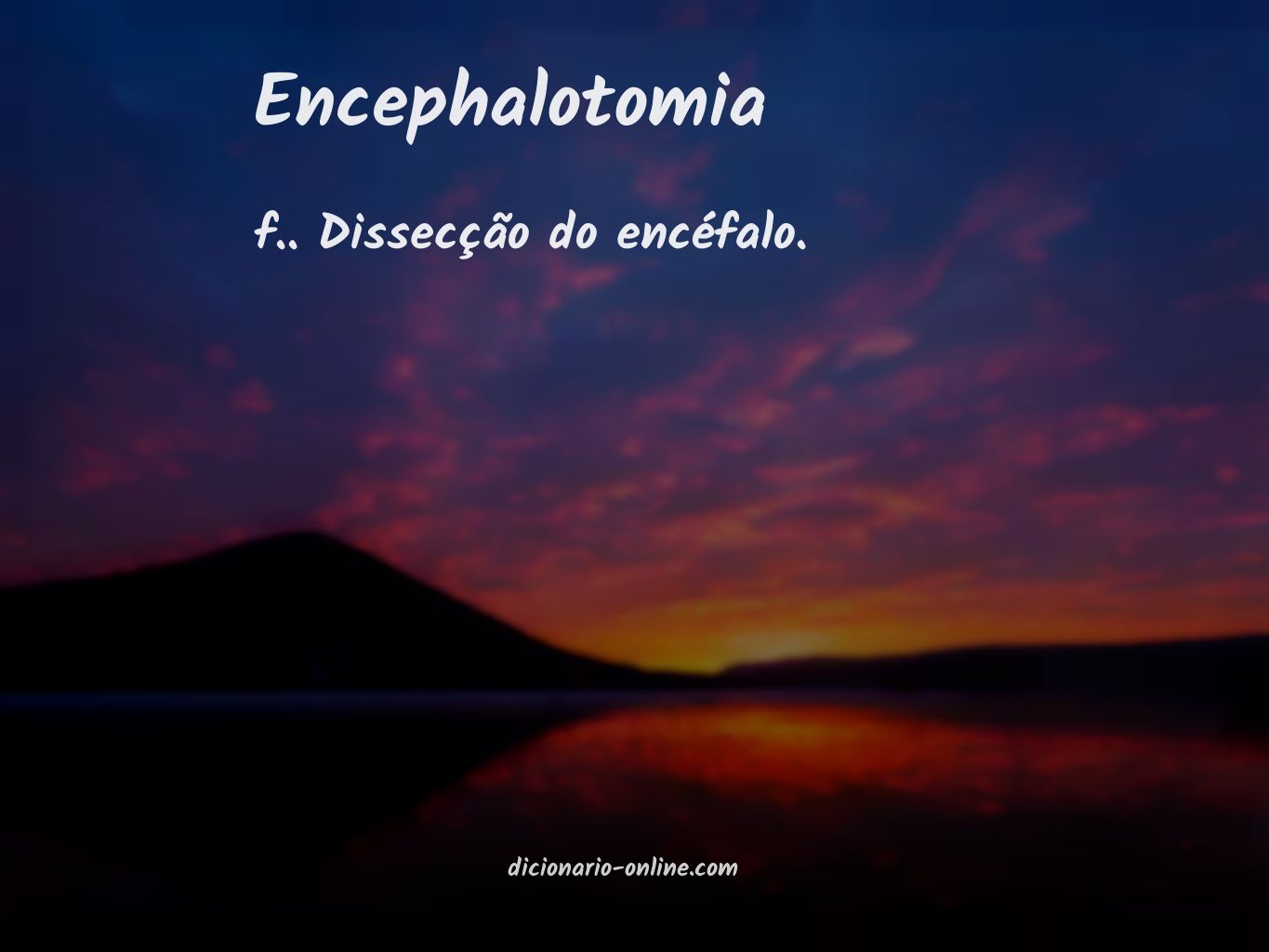 Significado de encephalotomia