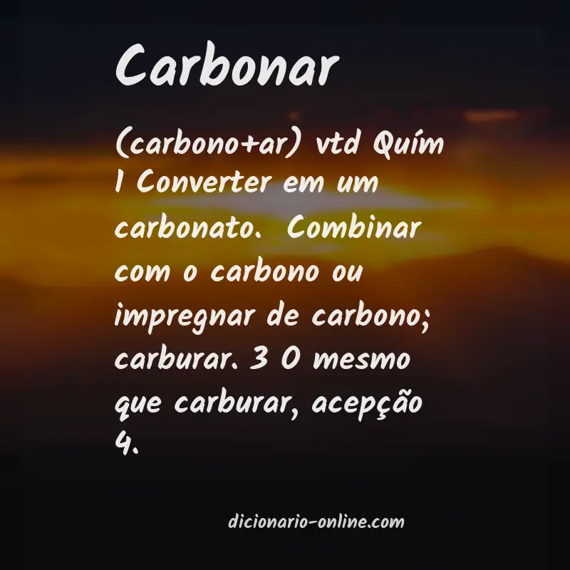 Significado de carbonar