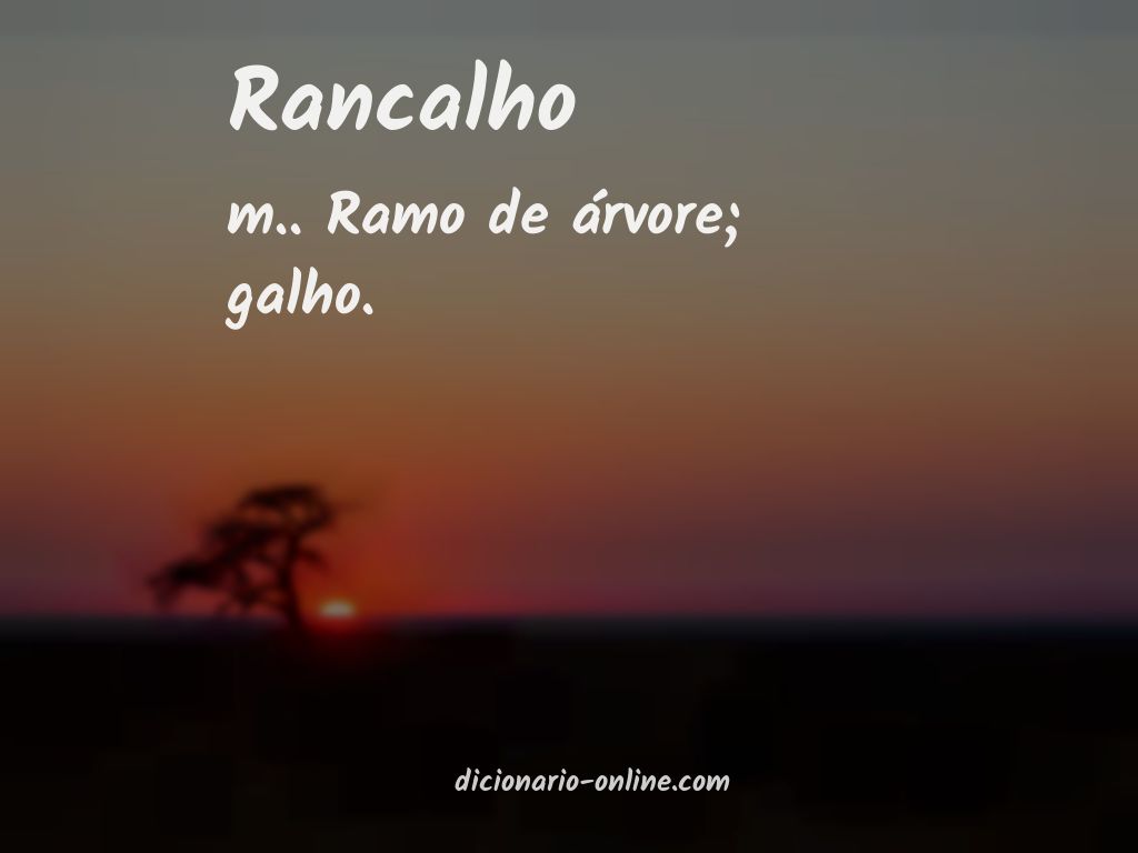 Significado de rancalho