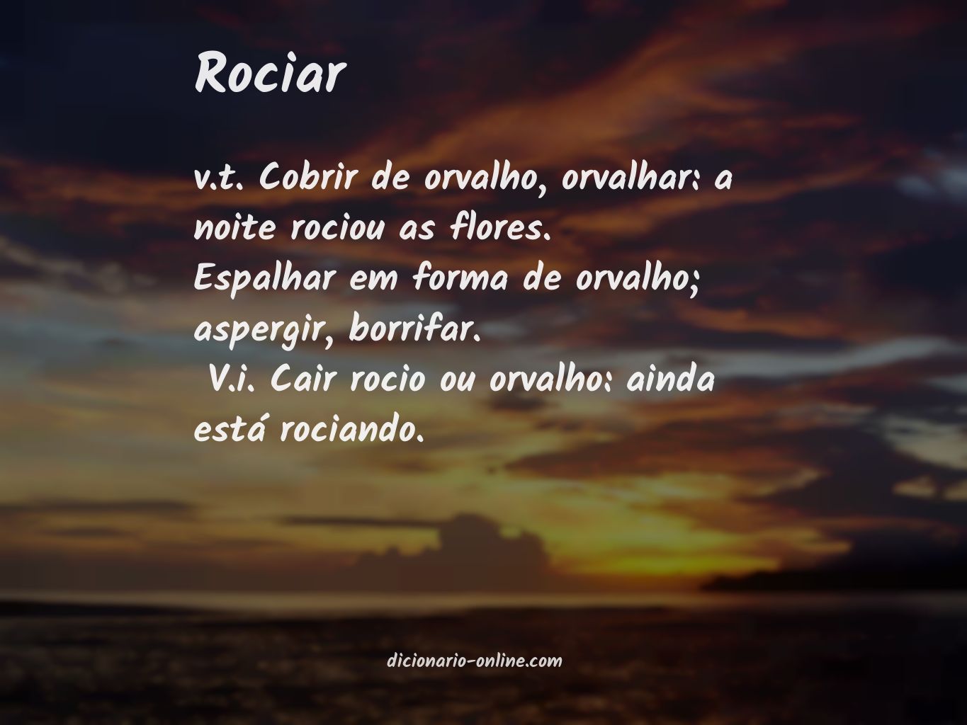 Significado de rociar