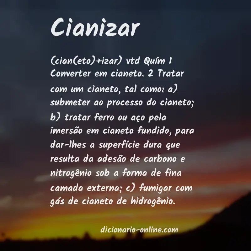 Significado de cianizar