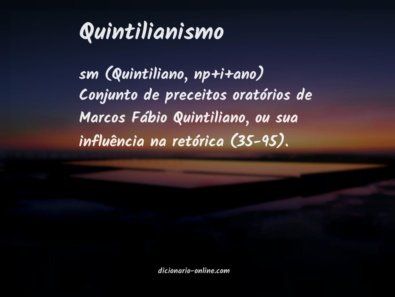 Significado de quintilianismo