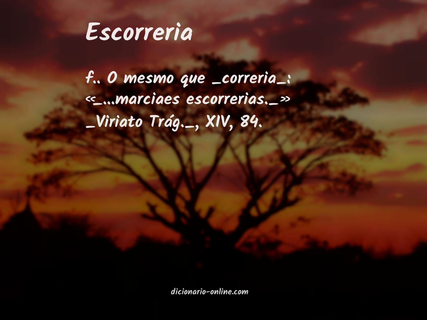 Significado de escorreria