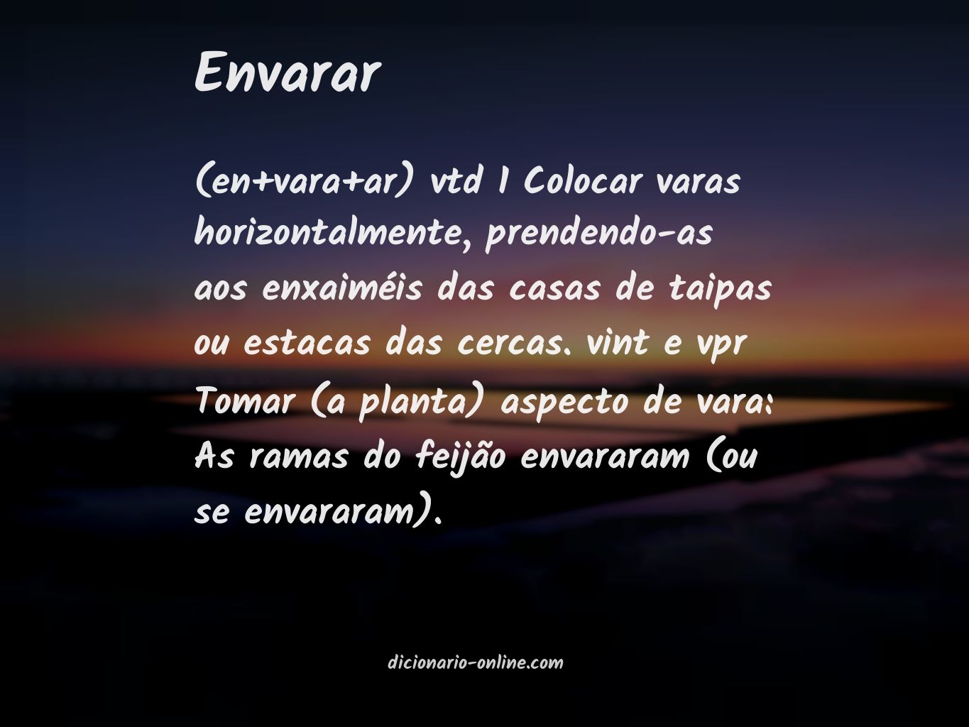 Significado de envarar