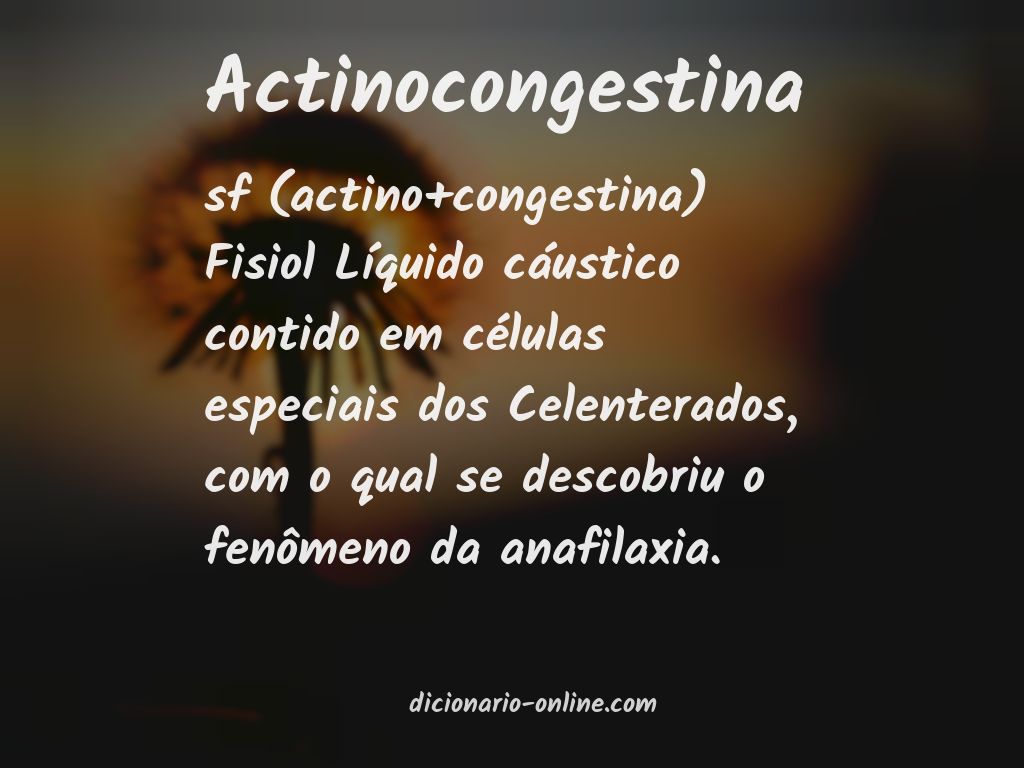 Significado de actinocongestina