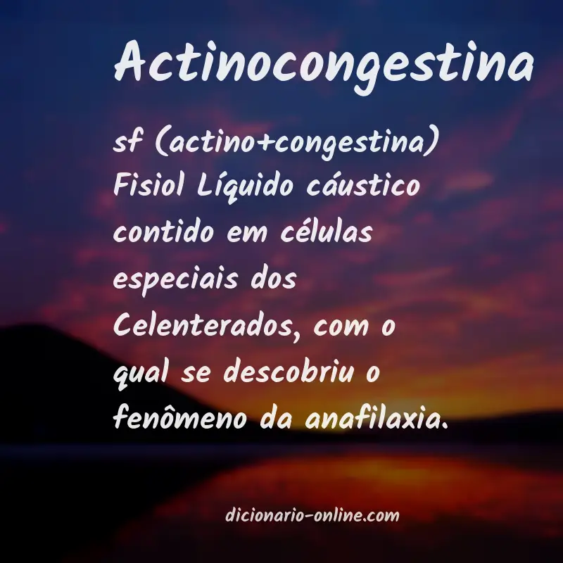 Significado de actinocongestina
