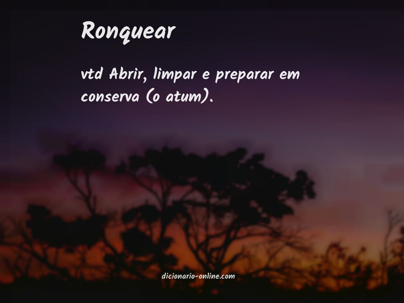 Significado de ronquear