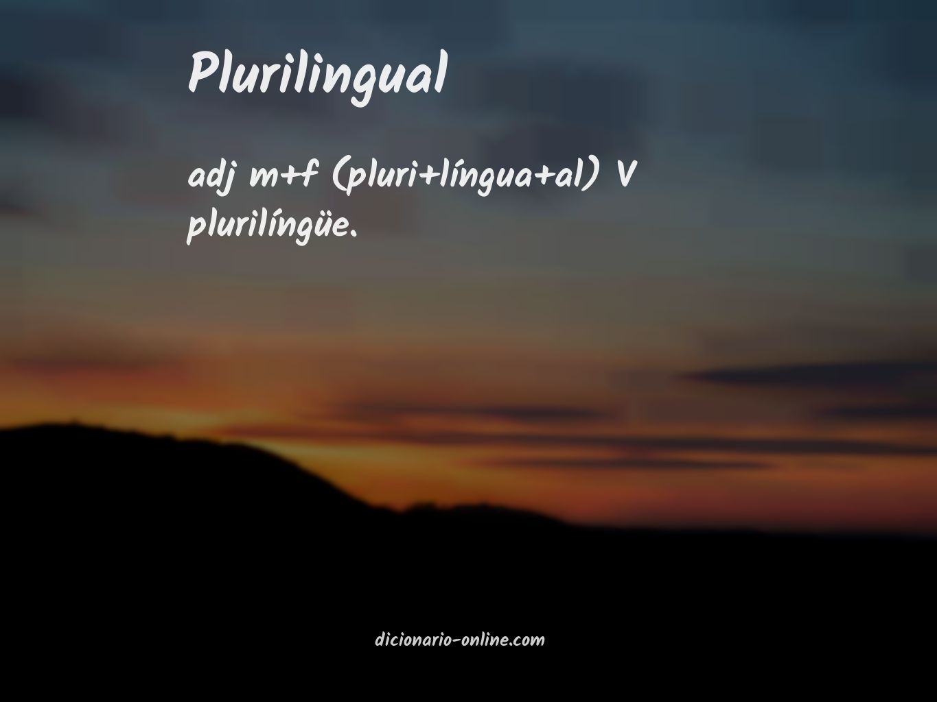 Significado de plurilingual