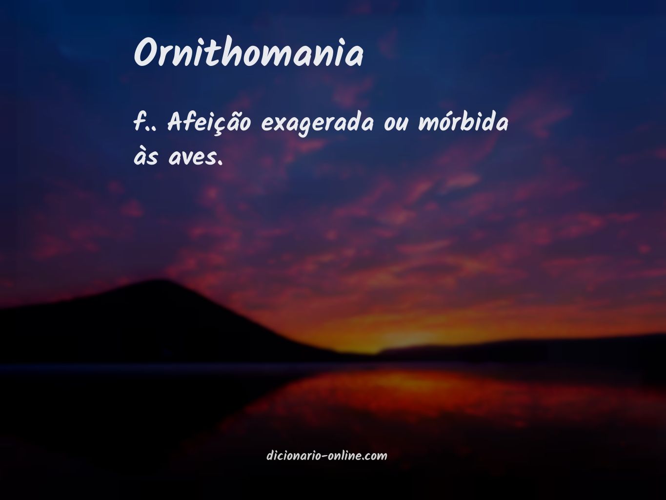 Significado de ornithomania