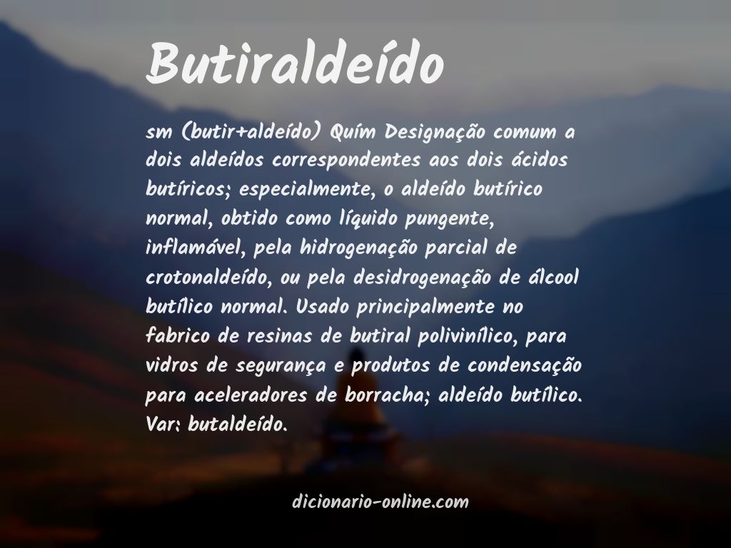 Significado de butiraldeído