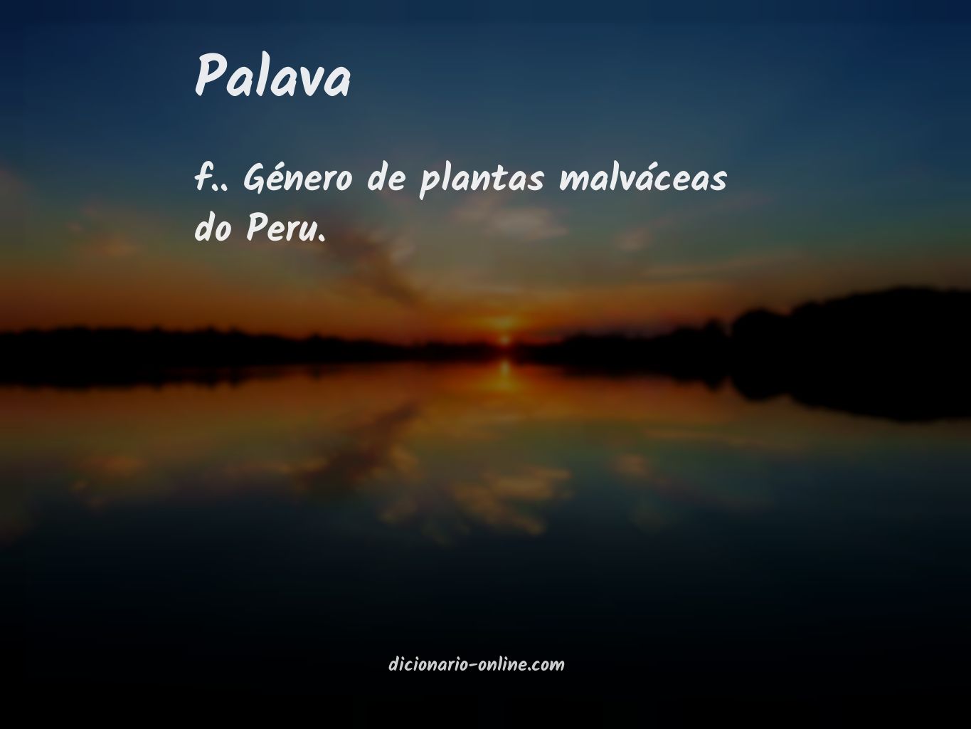 Significado de palava