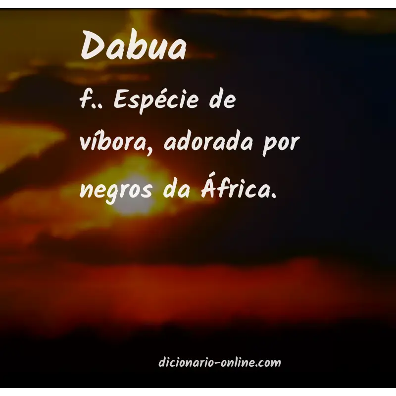 Significado de dabua