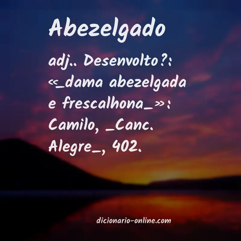 Significado de abezelgado