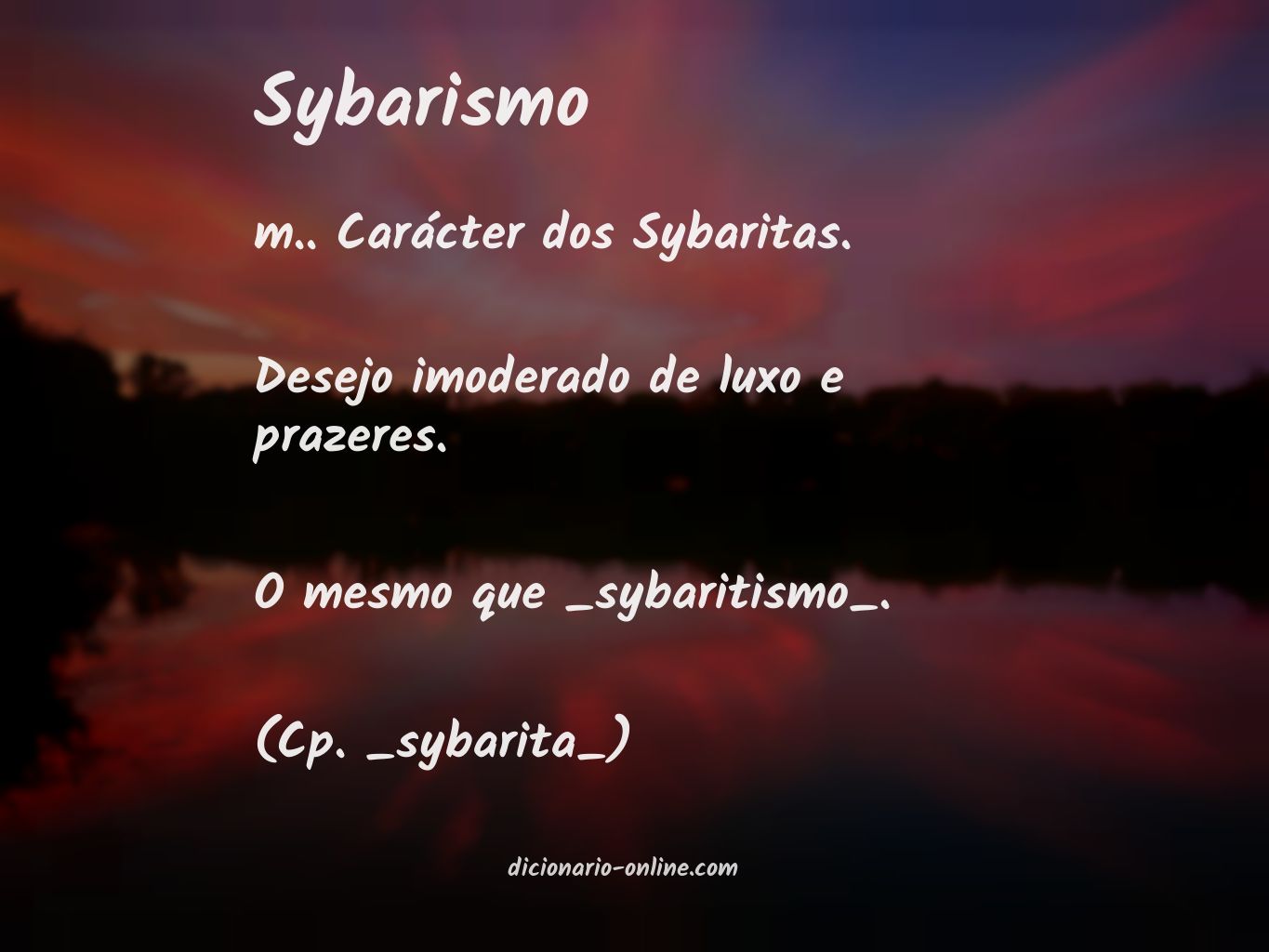 Significado de sybarismo