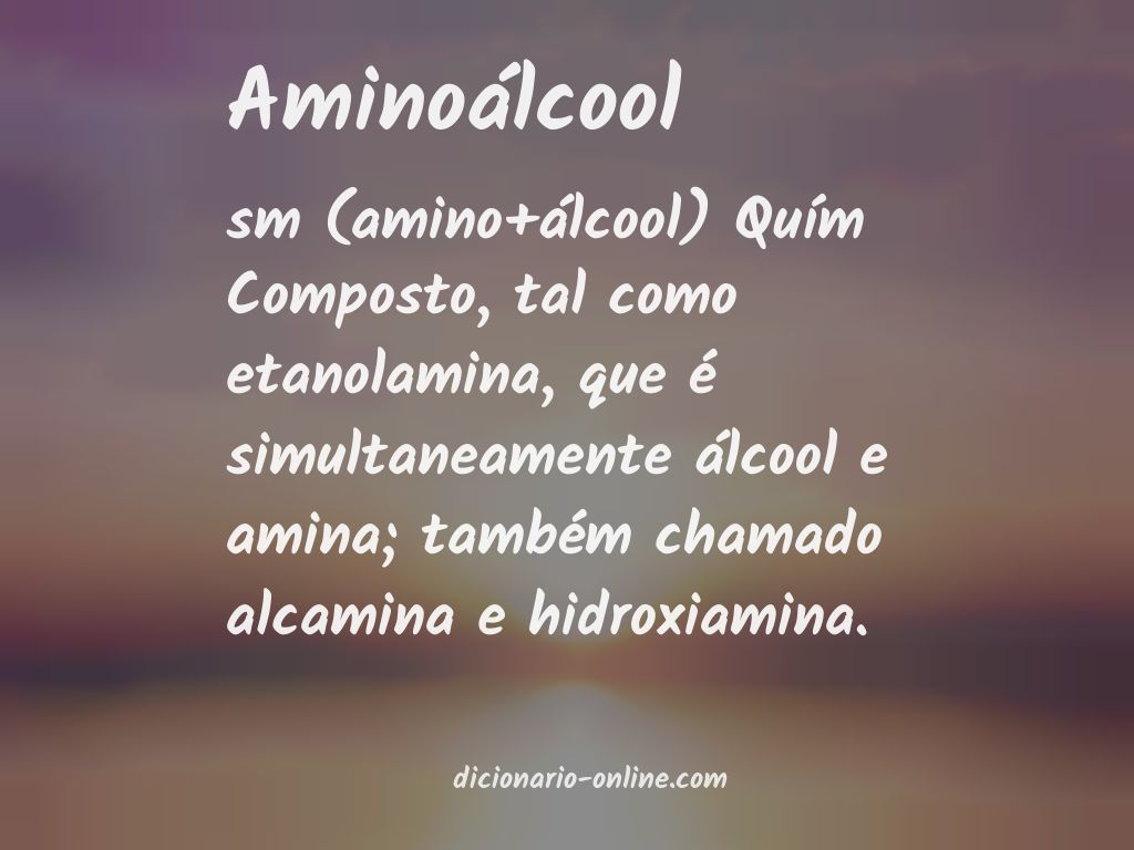 Significado de aminoálcool