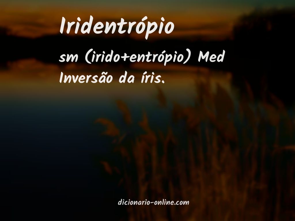 Significado de iridentrópio