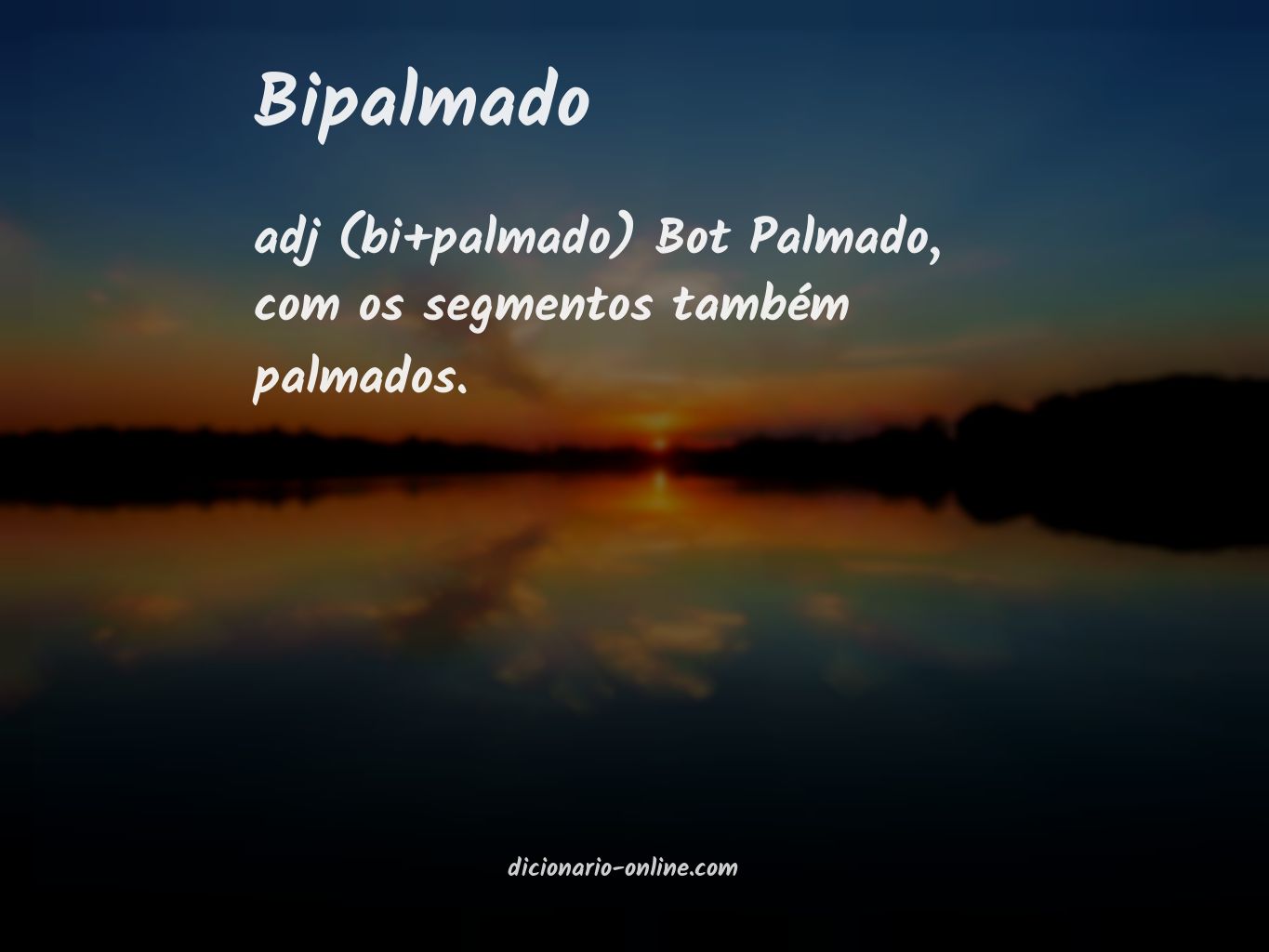 Significado de bipalmado