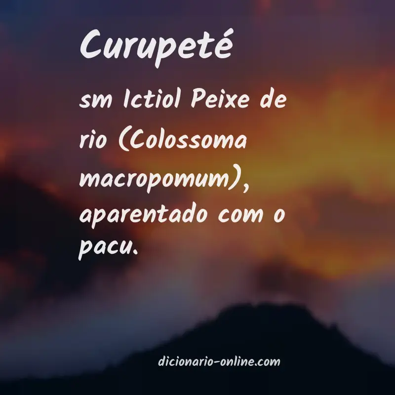 Significado de curupeté