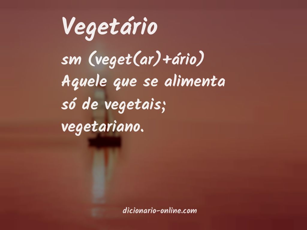 Significado de vegetário