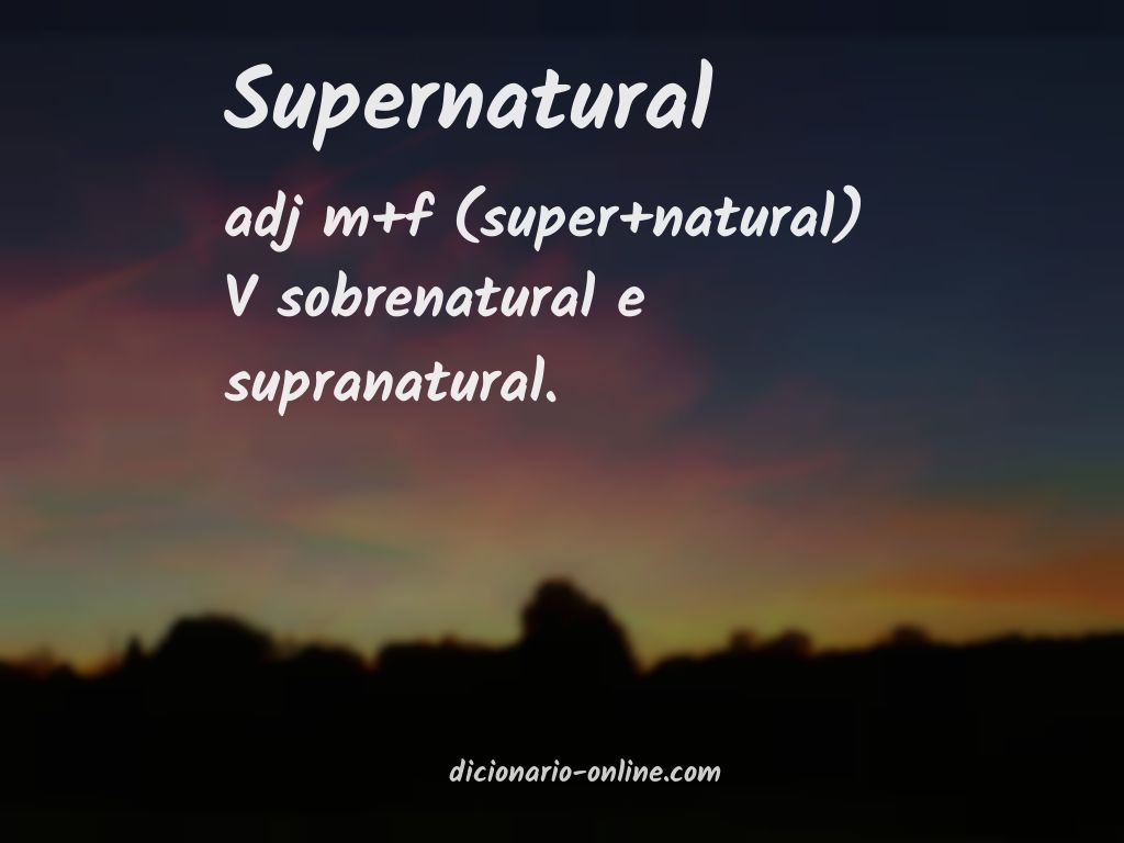 Significado de supernatural
