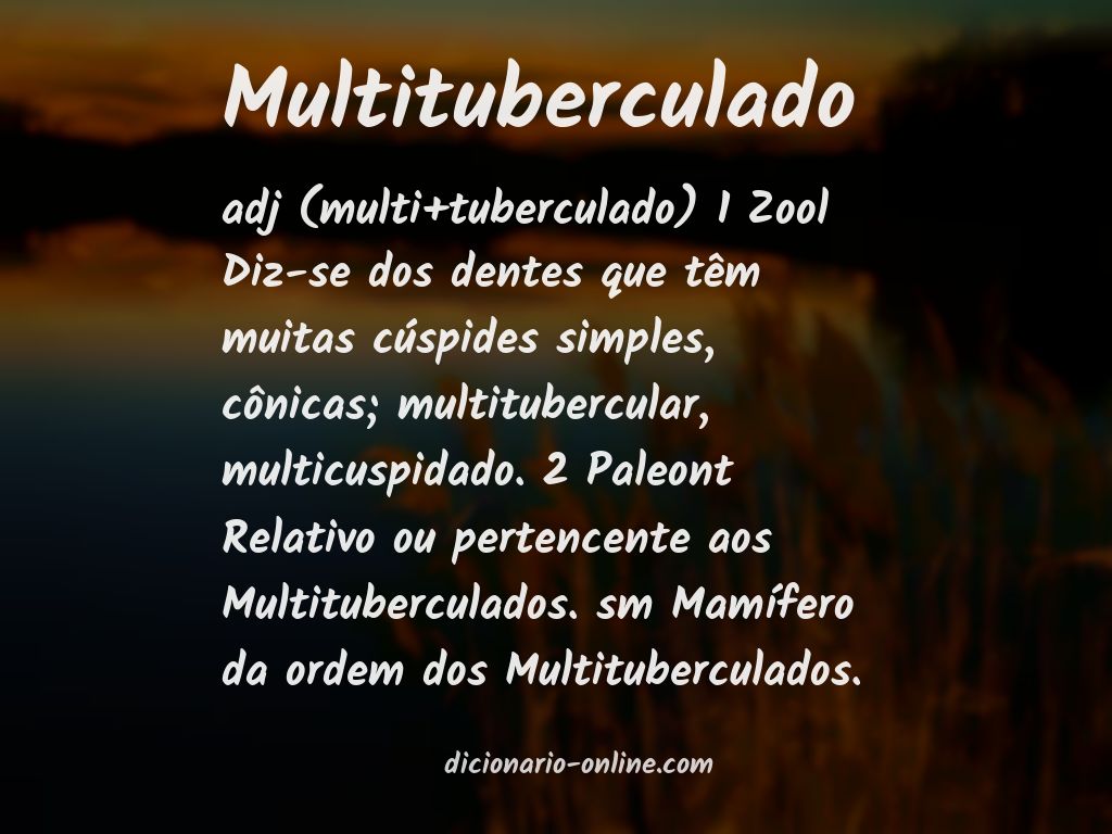 Significado de multituberculado