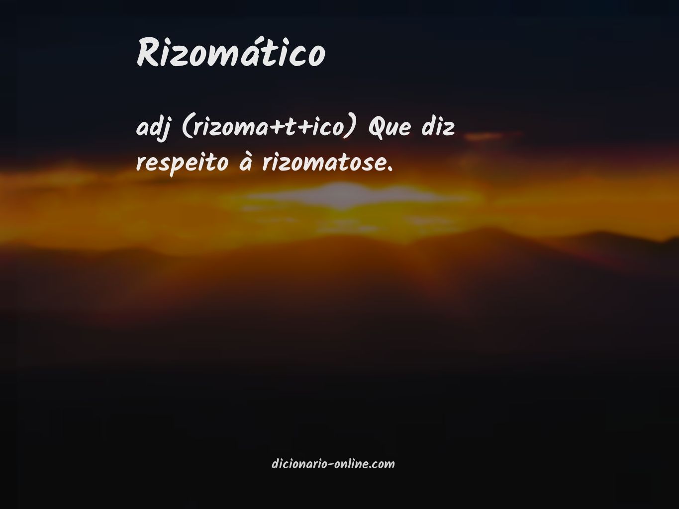 Significado de rizomático