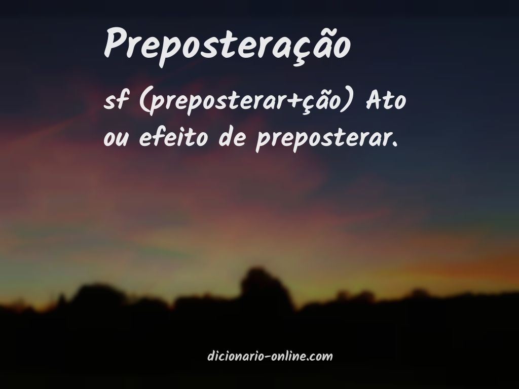 Significado de preposteração