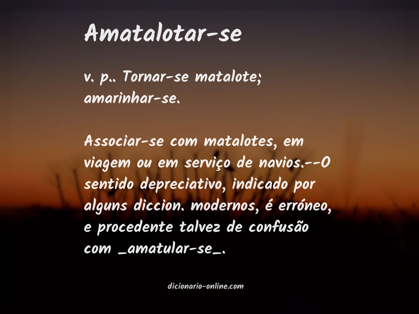 Significado de amatalotar-se