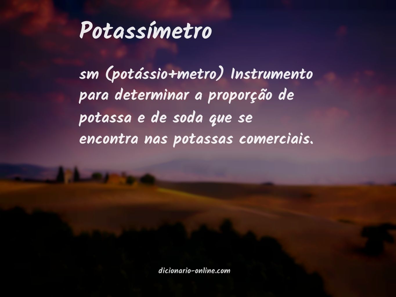 Significado de potassímetro