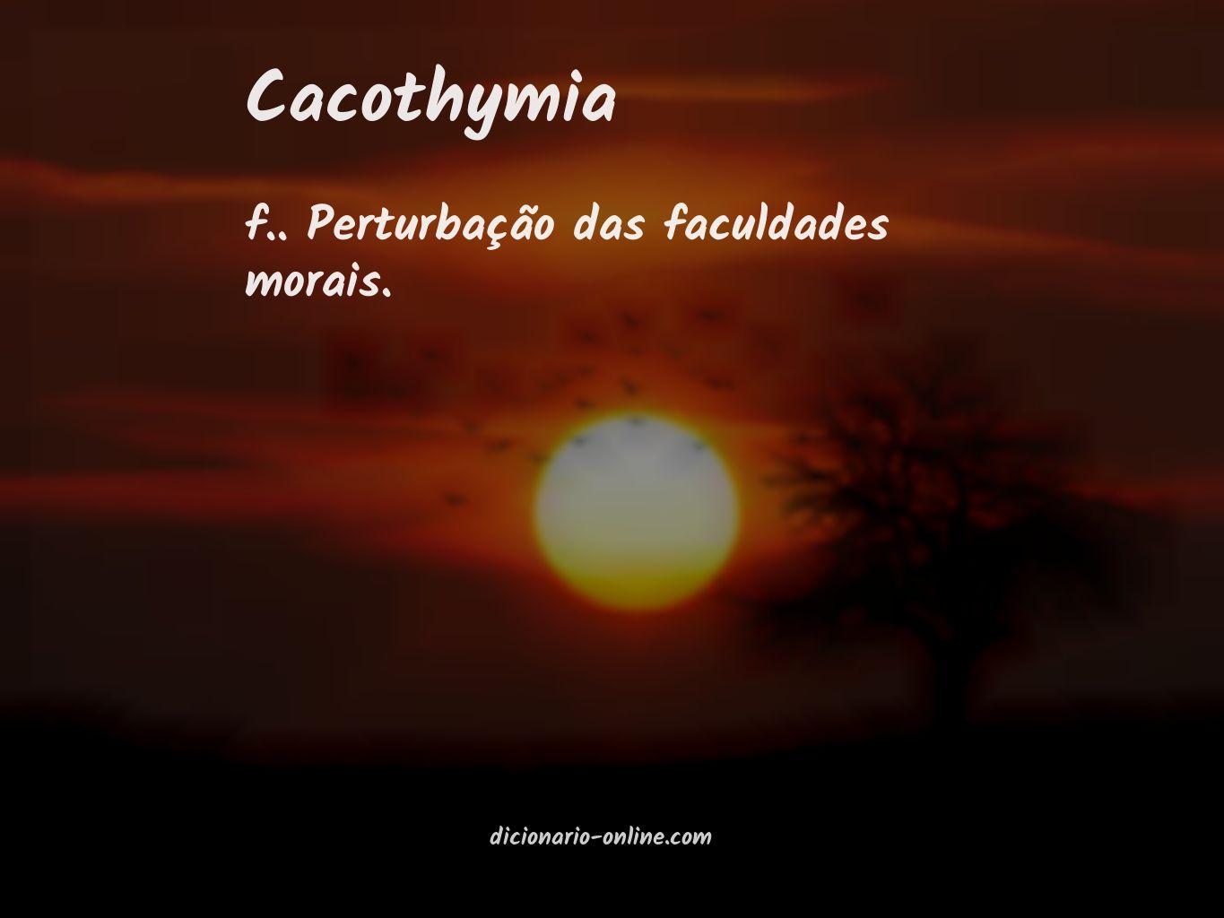 Significado de cacothymia