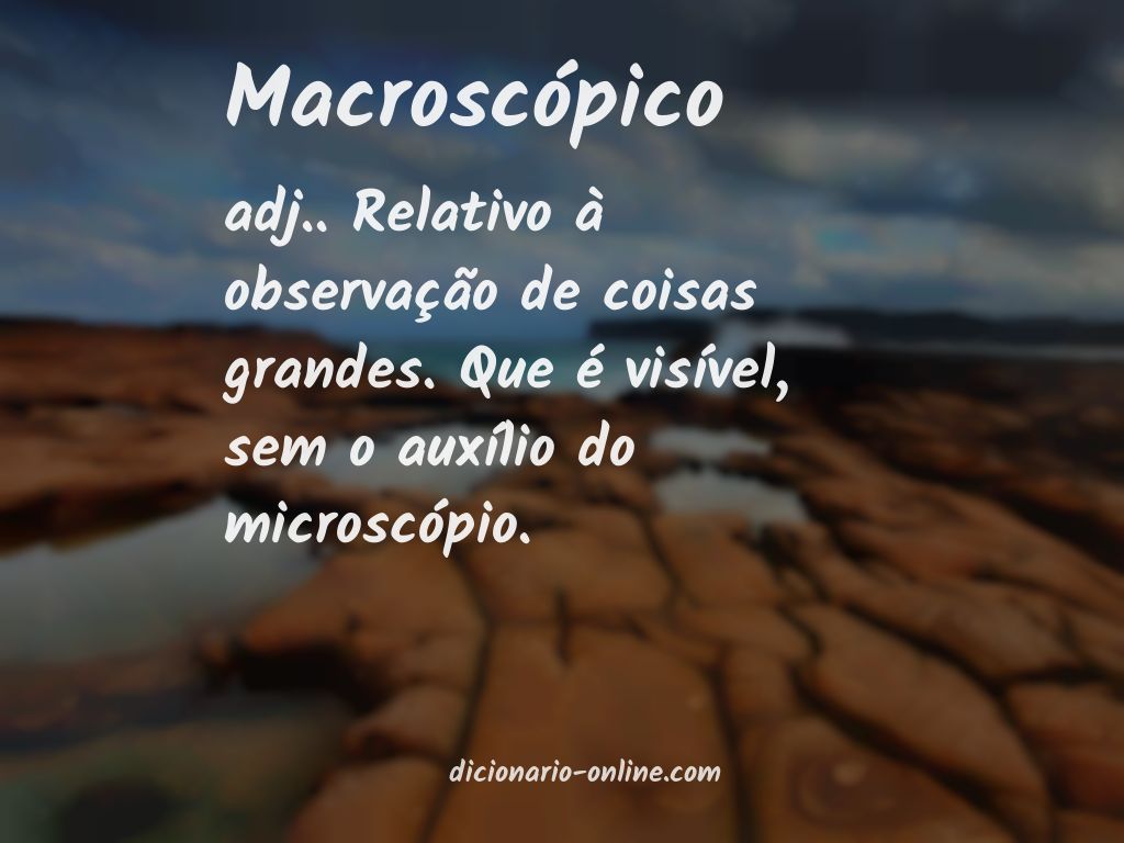 Significado de macroscópico