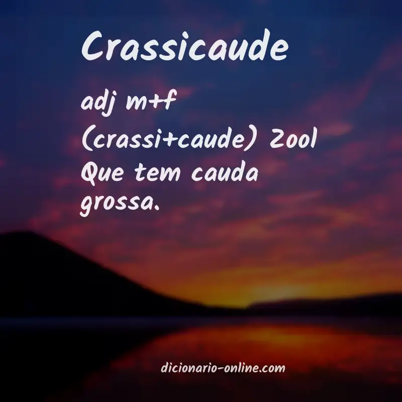 Significado de crassicaude