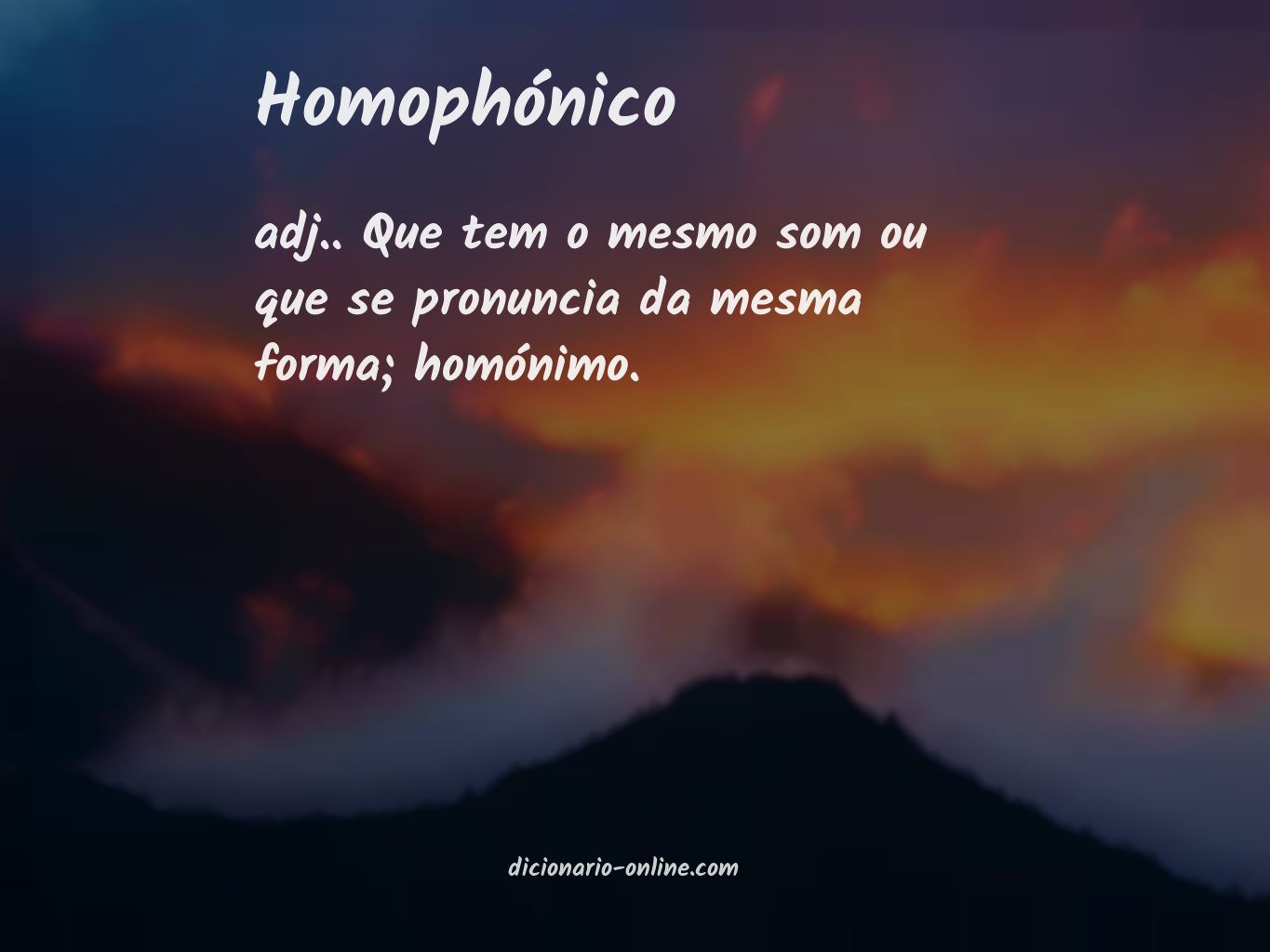 Significado de homophónico