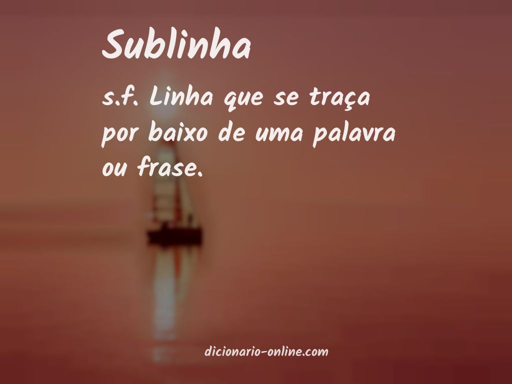 Significado de sublinha