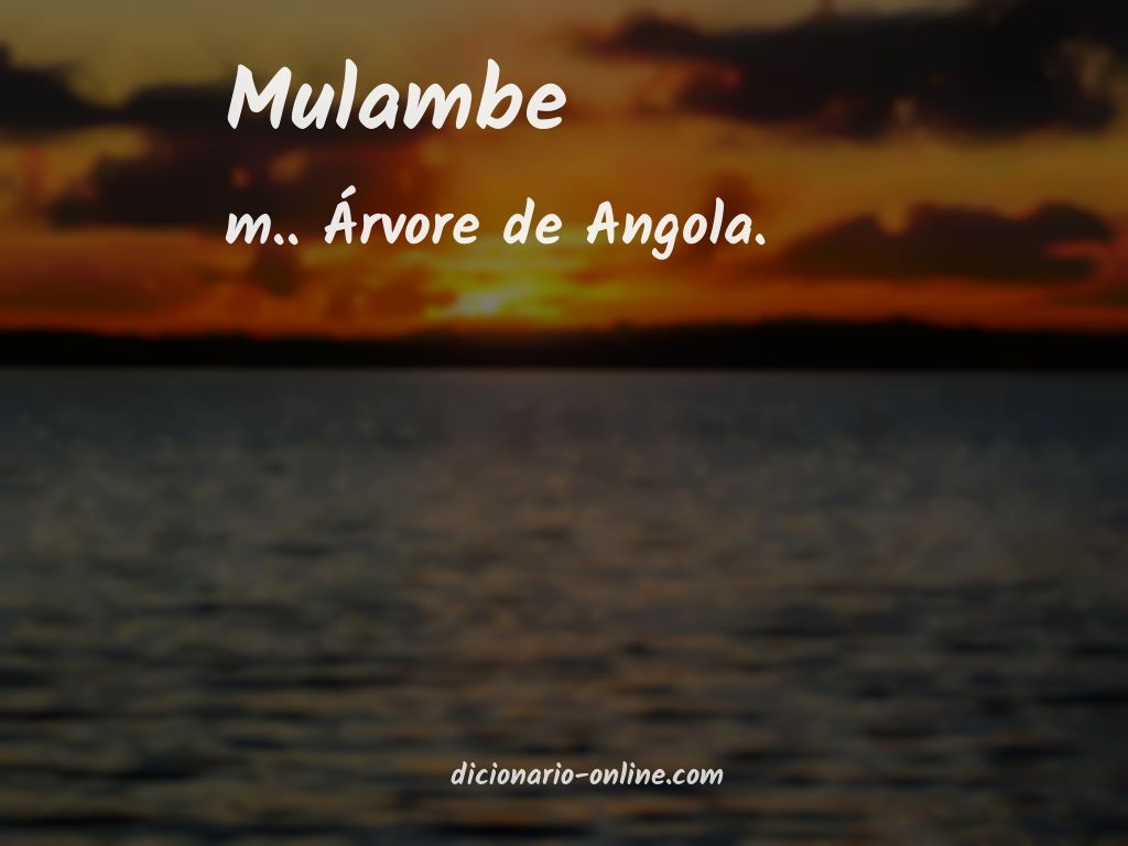 Significado de mulambe