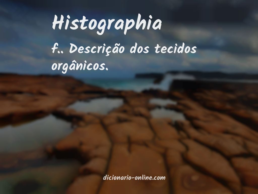 Significado de histographia