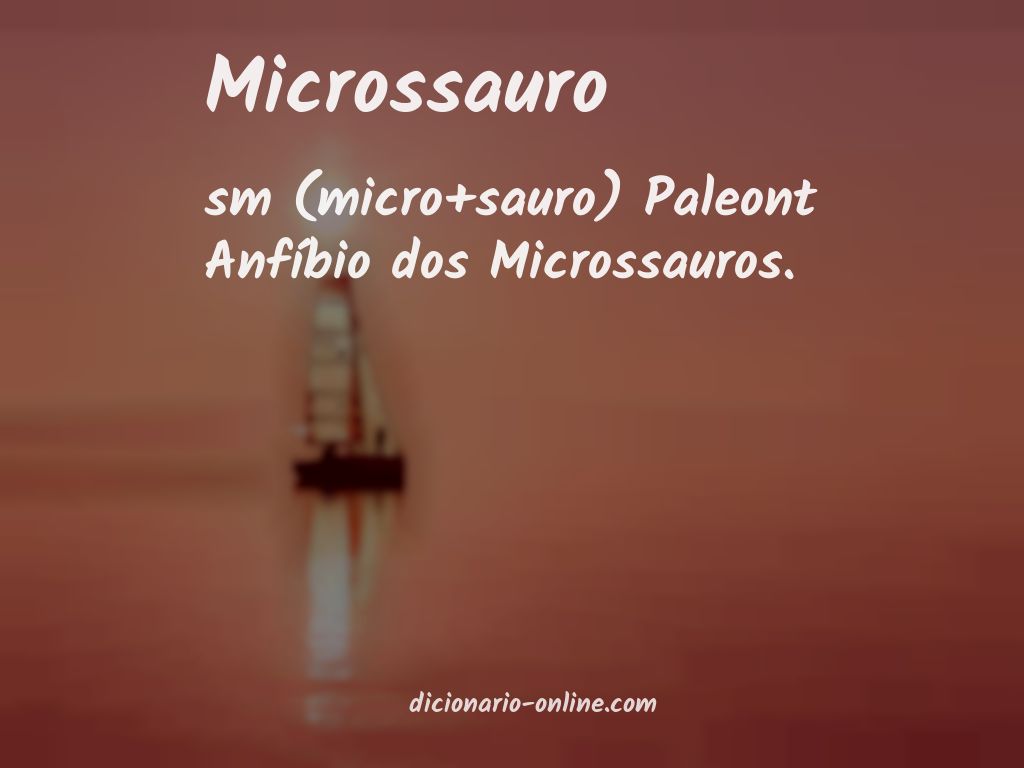 Significado de microssauro