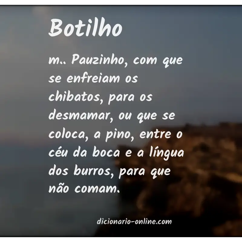Significado de botilho